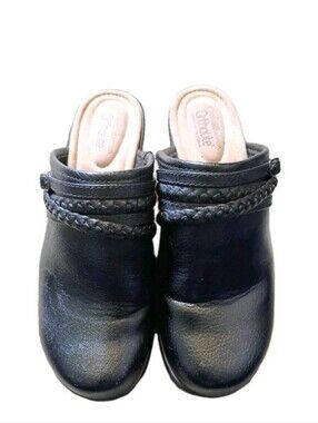 croft & barrow Black Braided-Trim Platform Clogs